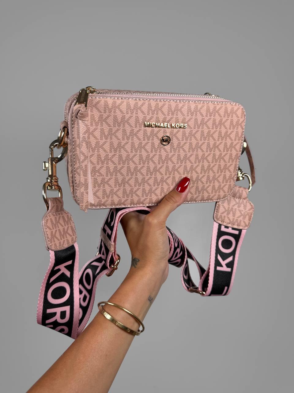 Жіноча сумка Michael Kors Crossbody (світло-рожева) стильна містка сумка Gi11475 vkross