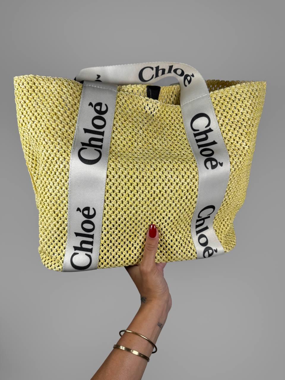 Жіноча сумка Chloe (жовта) модна текстильна жіночна велика сумка Gi11485 vkross