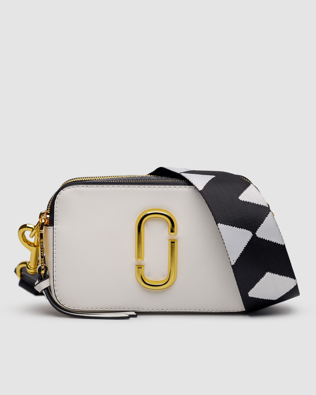 Жіноча сумка Marc Jacobs The Snapshot White Black (біла) молодіжна стильна сумочка KIS99436 vkross