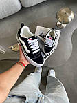 Чоловічі кеди Vans KNU School Black/White Premium (чорно-білі) повсякденні кеди OS0069 Ванс топ, фото 3