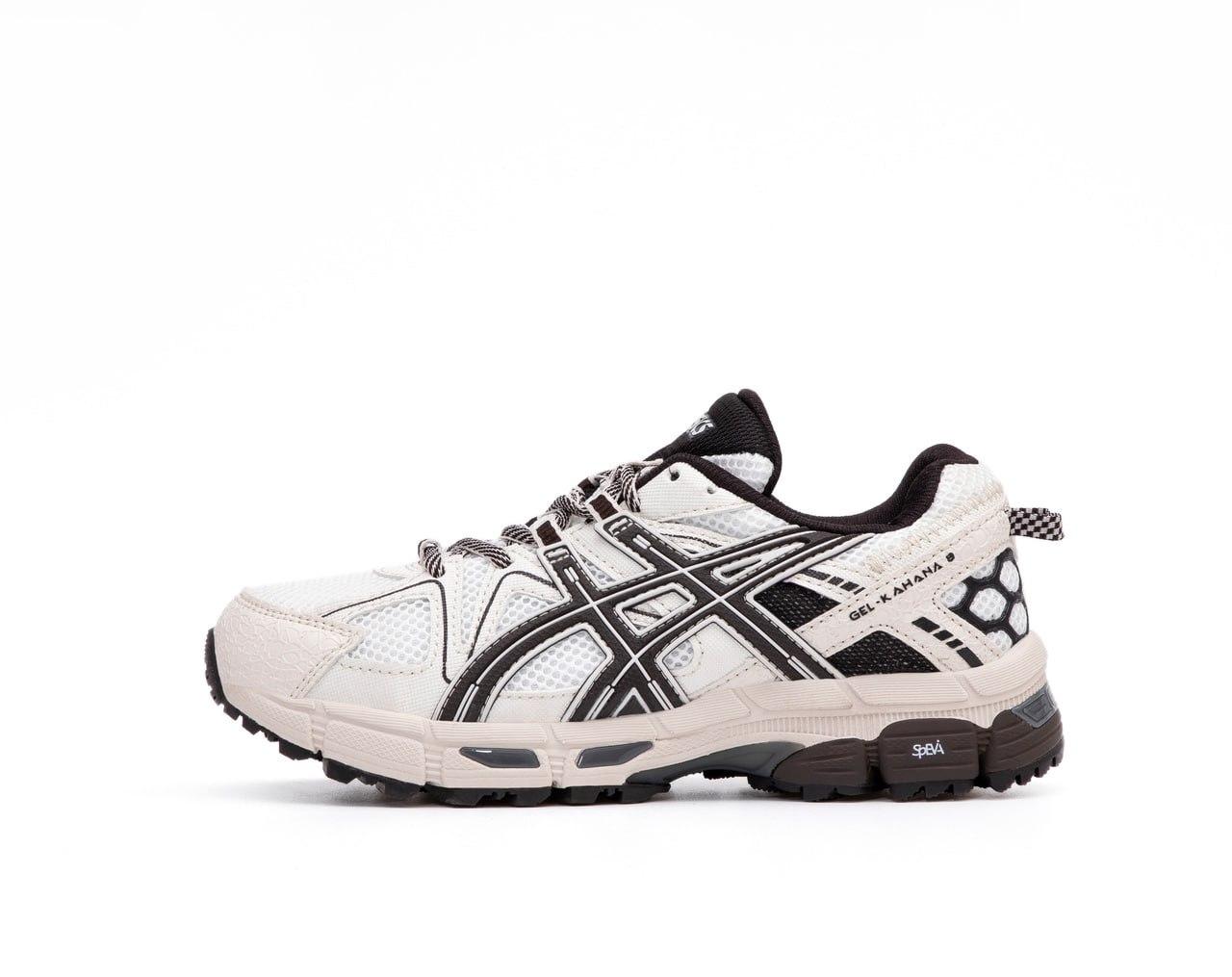 Чоловічі кросівки Asics Ael Kahana 8 (білі з чорним) модні спортивні кроси 14770 Асикс vkross, фото 1