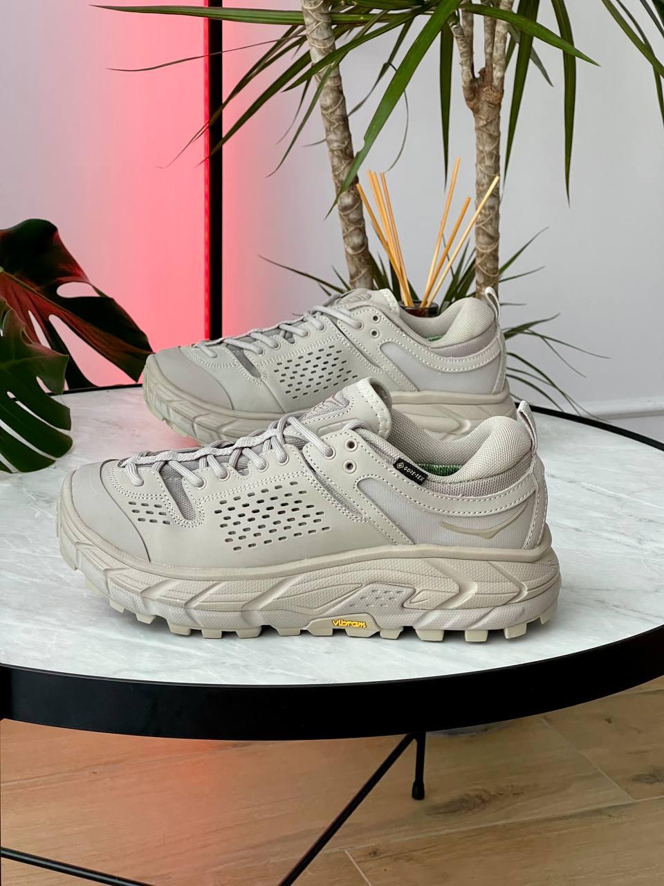 Чоловічі кросівки HOKA Tor Ultra Low GORE-TEX Simply Taupe (сірі) стильні кроси 1385 Хока vkross