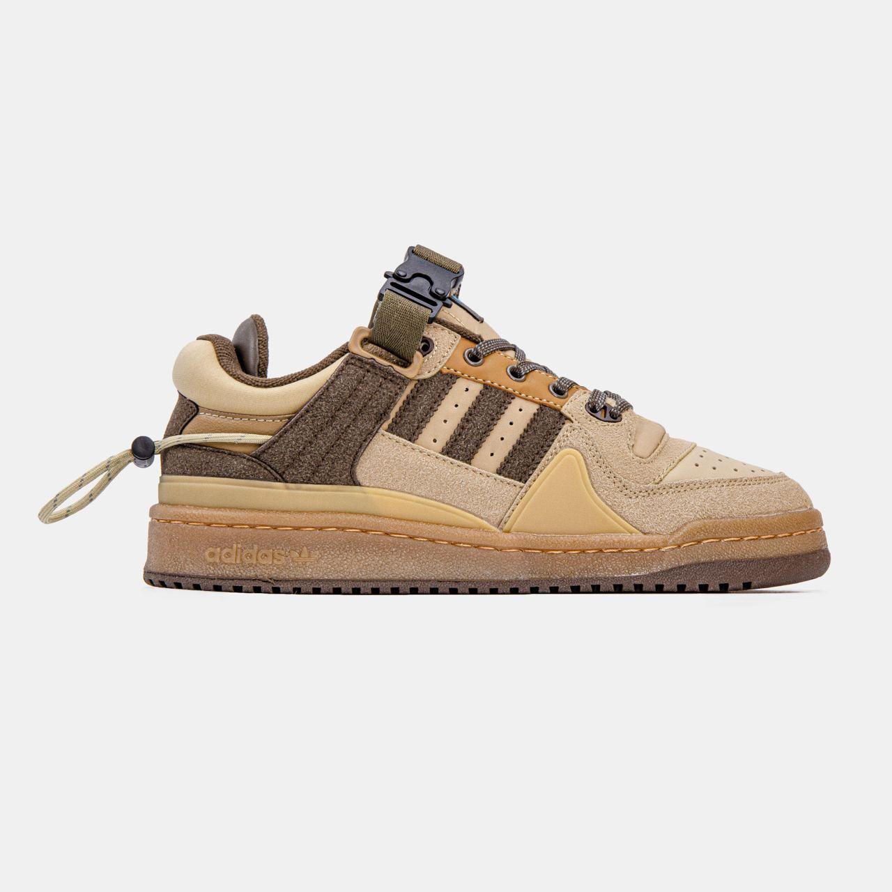 Чоловічі кросівки Adidas Forum Low Bad Bunny (бежеві з коричневим) повсякденні art0993 Адідас vkross, фото 1