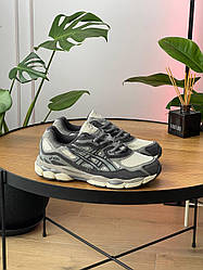 Чоловічі спортивні кросівки Asics Srortstyle GEL-NYC Beige (бежево-сірі) модні демі кроси 1322 Асікс vkross