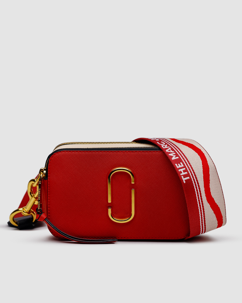 Жіноча сумка Marc Jacobs The Snapshot Burgundy/Cream (темно-червона) маленька стильна сумочка KIS99430 vkross, фото 1