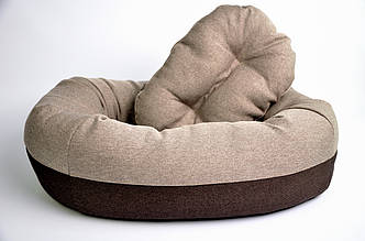 Лежанка для собак кішок маленьких середніх великих порід м'яке місце подушка Беж