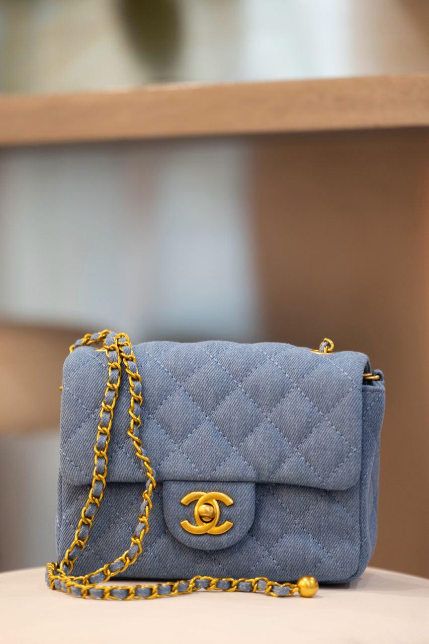 Жіноча сумка Chanel (блакитна) красива містка розкішна сумочка art0329 vkross