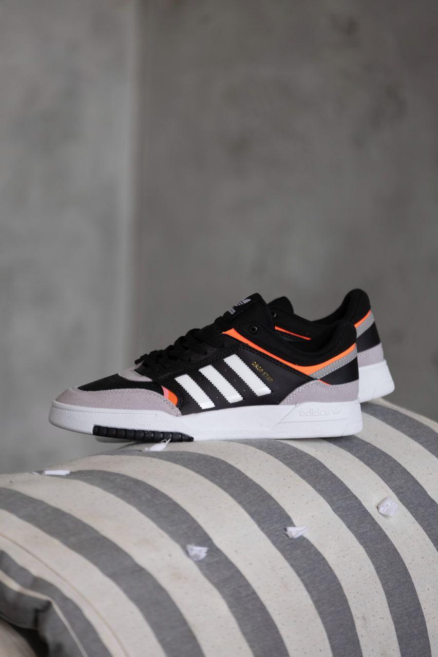 Чоловічі кросівки Adidas Dropstep (чорні із сірим) стильні повсякденні кроси art0744 Адідас vkross, фото 1