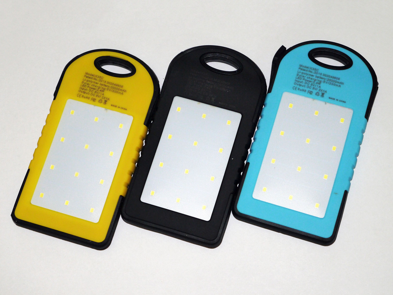 Solar Power Bank Портативная батарея 20000 mAh + LED