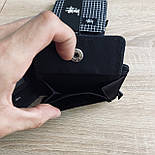 Гаманець Stussy чоловічий та жіночий текстильний портмоне стусі чорний (зажим для грошей), фото 7