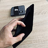 Гаманець Stussy чоловічий та жіночий текстильний портмоне стусі чорний (зажим для грошей), фото 5