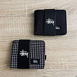 Гаманець Stussy чоловічий та жіночий текстильний портмоне стусі чорний (зажим для грошей), фото 3
