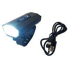 Велоліхтар BK-08/01 Pro-2XPE, ALUMINUM, індикація заряду, Waterproof, акумулятор, ЗУ microUSB, фото 3
