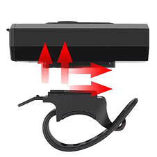 Велоліхтар BK-08/01 Pro-2XPE, ALUMINUM, індикація заряду, Waterproof, акумулятор, ЗУ microUSB, фото 4