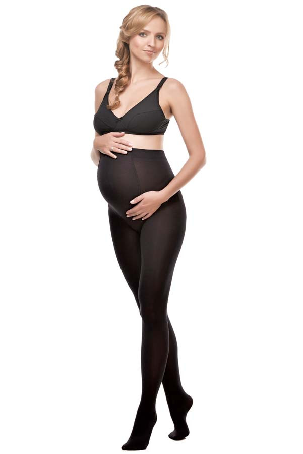 Теплі колготки для вагітних 250 Den, чорні розмір 5