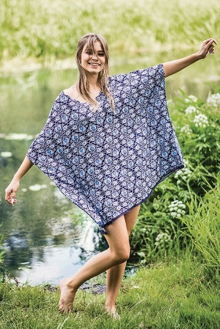 Жіночий халат-пончо Key LHP-578 A19 S/M, L/XL