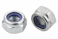 Гайка стопорна М6 DIN 985 кл. міц. 6 цинк білий (пач 100шт)