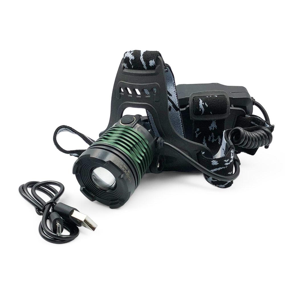 Налобний ліхтарик Bailong Police BL-2188-T6-USB (з microUSB)