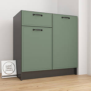 Кухонна тумба з шухлядою та полицями. Шир 800 мм. Фасад МДФ