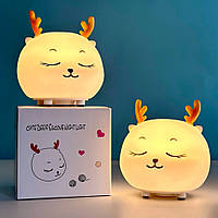 Нічник дитячий силіконовий Оленя Fawn на акумуляторі YT-8812