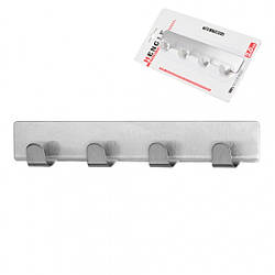 Планка з 4мя гачками 16 см самоклеюча smart