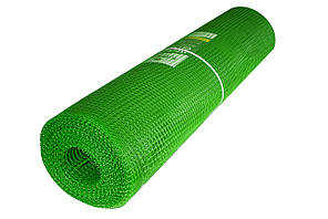 Сітка 10*10 пластикова 1.0х20 м Клевер(зелена) квадрат універсальна садова сітка