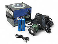 Налобний ліхтарик Bailong Police BL-2188-T6-USB (з microUSB), фото 3