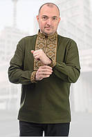 Мужская сорочка вышиванка Этно (хаки)