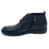 Чоботи чоловічі чорні на вовні зі шнурівкою та замком МІДА 140461(461ш) 40 розмір, фото 2