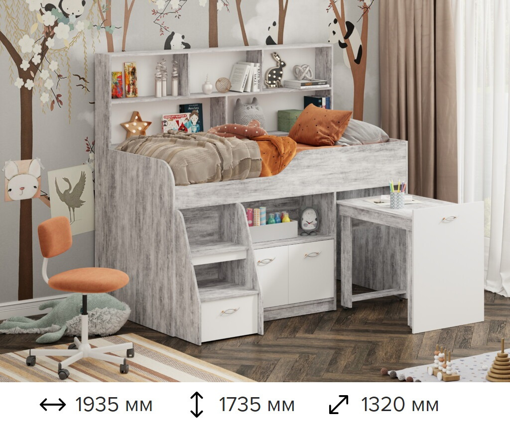 Дитяче ліжко-горище Навігатор 80*190, фото 1