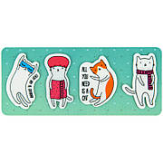 Закладки пластикові Kite Cats K22-479-6, 4x20 шт, 35х50 мм