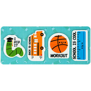 Закладки пластикові Kite School K22-479-4, 4x20 шт, 35х50 мм, фото 1