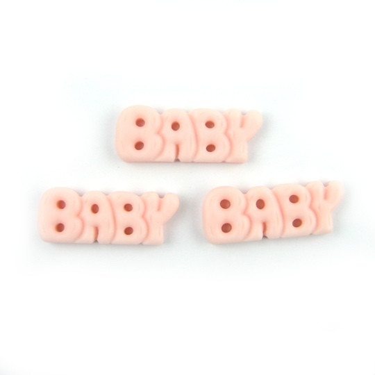 Акриловий декор Baby 28*10мм Рожевий 1шт DKD008, фото 1