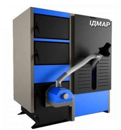 50 кВт Промисловий котел 5 мм сталь Ідмар Pellet-P, фото 1