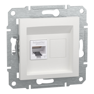 Розетка RJ45 UTP кат 6 білий Asfora Schneider EPH4770121