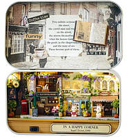 Міні румбокс у металевій скриньці Куточок щастя Міні ляльковий будиночок DIY House Roombox In a happy corner 4005