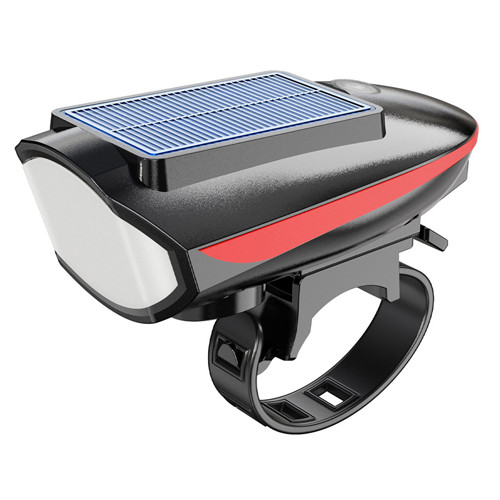 Велофара з сигналом 7599, сонячна батарея, Waterproof, Li-Ion акумулятор, ЗУ Type-C