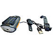 Велофара з сигналом 7599, сонячна батарея, Waterproof, Li-Ion акумулятор, ЗУ Type-C, фото 7