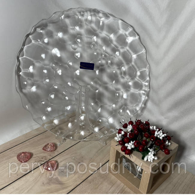 Блюдо для сервірування скляне Мунлайт 233 мм Helios DSP6002-3, фото 1