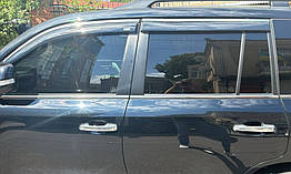 Вітровики з хромом Niken для Lexus LX570/450d Полікарбонат (4 шт)