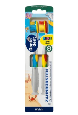 Зубна щітка дитяча Dontodent Kids Weich 3-6 років Німеччина 4058172881329