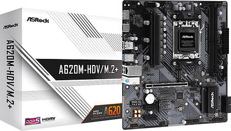 Материнська плата ASRock A620M-HDV/M.2+ Socket AM5 (A620M-HDV/M.2+), фото 1