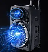 Портативна акустична система з пультом та 1 мікрофоном Su-Kam BT 100D Bluetooth колонка 150W, фото 6