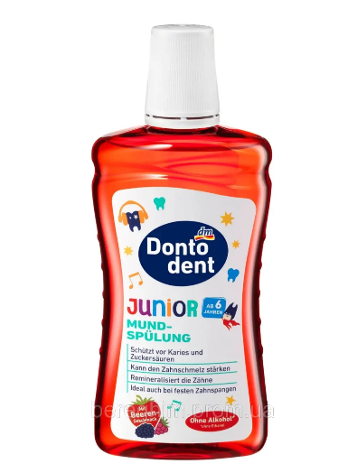Ополіскувач для рота Dontodent для дітей (ягідний) 500 ml Германія 4066447190311