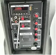 Портативна акустична система з пультом та 1 мікрофоном Su-Kam BT 100D Bluetooth колонка 150W, фото 5