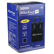 Портативна акустична система з пультом та 1 мікрофоном Su-Kam BT 100D Bluetooth колонка 150W, фото 9