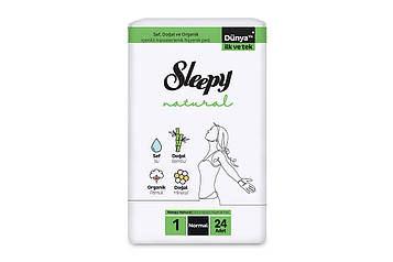 Гігієнічні прокладки Sleepy Natural Normal-1 №24 (240 mm)