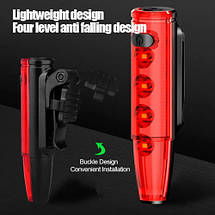 Велоліхтар LEADBIKE LD77-LS-4LED з лазерною розміткою, waterproof, Li-Ion акум, ЗУ Type-C, фото 5