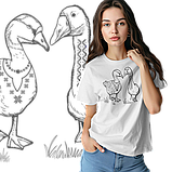 Футболка унісекс Stedman з принтом ГУСИ   XS біла, фото 6