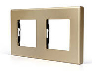 Подвійний вимикач 1DAL | Золото, 2 + 2 клавіші (P157-SW2GX2.GD), фото 4